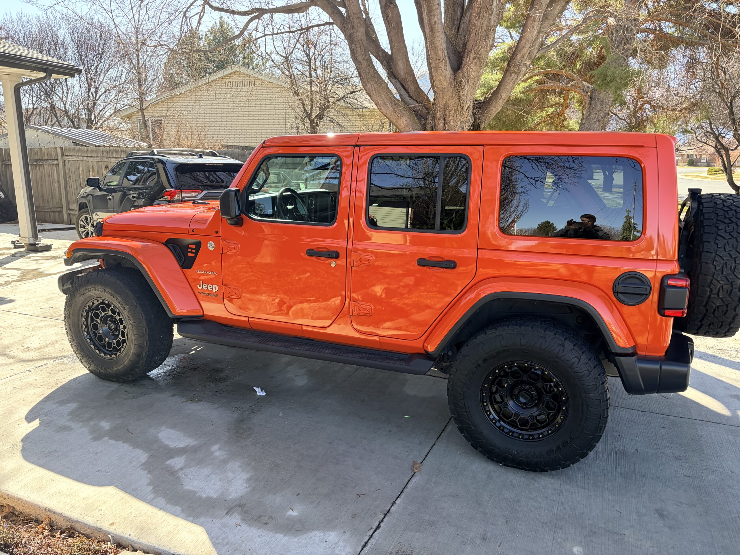 Ceramic coated orange Jeep In Utah County