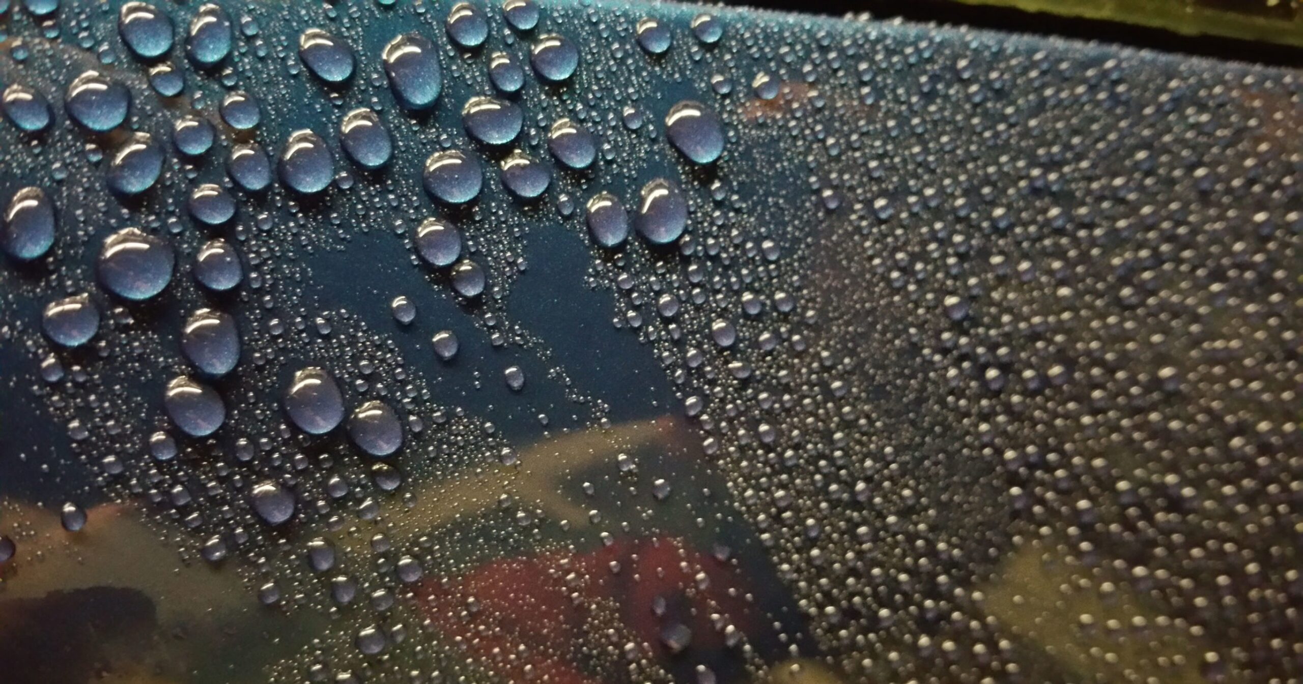 Water beading after ceramic coating application